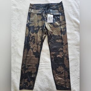 Zyia Drawstring Metallic Leggings